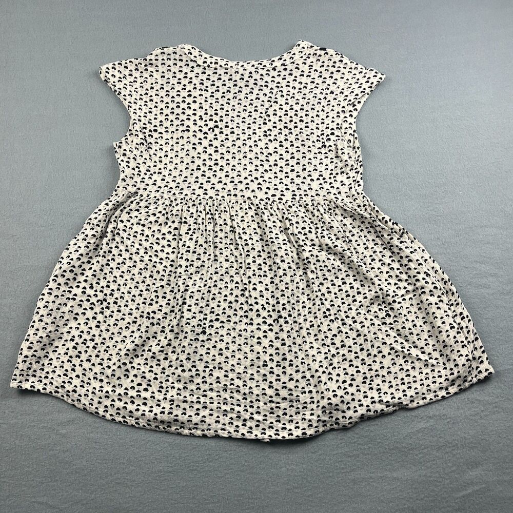 Vanessa Virginia Anthropologie Cap Sleeve Cream Top With Black Print Women's XS - Picture 7 of 7